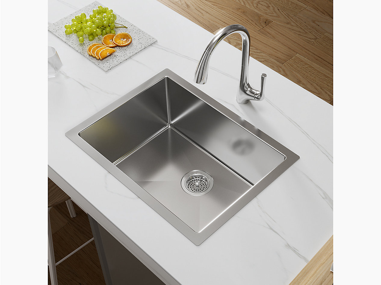 24 inch (61 cm) top-/flush-/undermount single-bowl kitchen sink